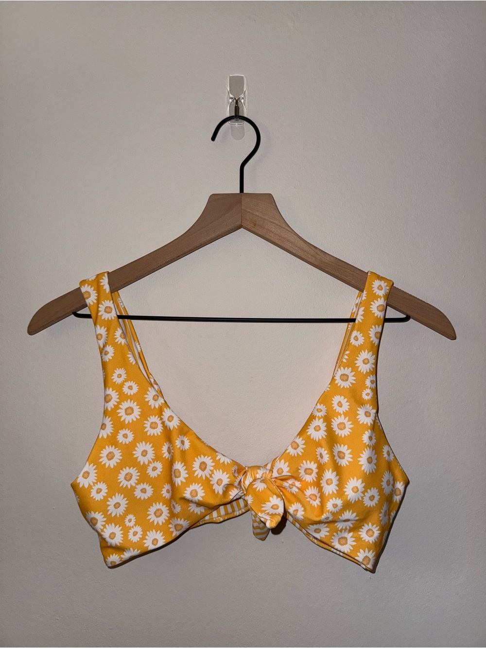 Zaful Yellow Daisy Tie-Front Bikini Set - Picture 3 of 6
